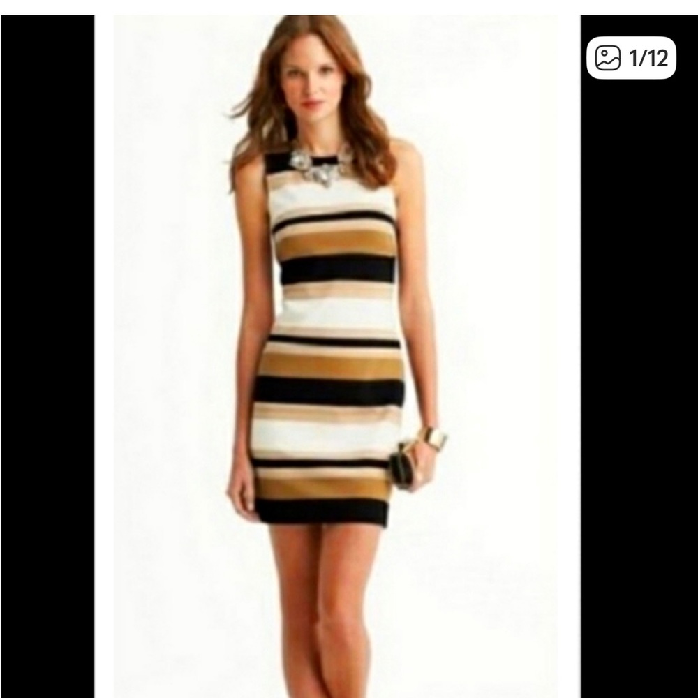 Banana Republic metallic stripe sheath dress